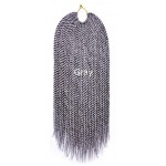 Extensie de par afro Senegalese Twist Hair Crochet Braid de 55 cm Cod 085SEE Silver Grey